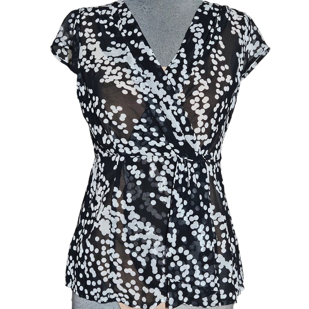 Banana Republic Sheer Wrap Blouse Size XS